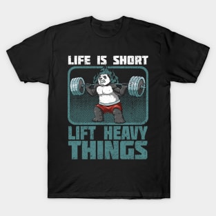 Panda Bodybuilding Workout Lift Heavy Things T-Shirt